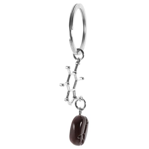 ROMISBABA Kaffeebohnen Schlüsselanhänger Dekorativer Metall Resin Charm Leichtes Bag Charm für Kaffee Liebhaber Handtasche Zubehör Robust Langlebig von ROMISBABA