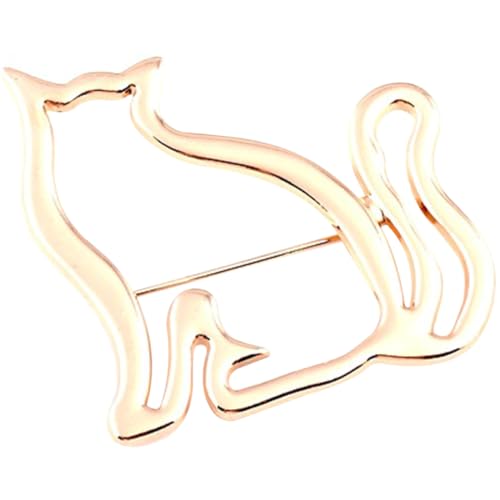 ROMISBABA Katze Brosche mit Hohlem Design Tier Anstecknadel für Kleidung Schals und Hüte für Verschiedene Robust und für von ROMISBABA