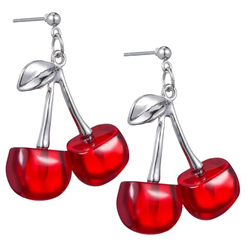 ROMISBABA Kirschen Ohrringe Damen Ohrhänger Leichtes Schmuck mit Lebendigem Fruchtmotiv Langlebig und Komfortabel für Party Hochzeit Alltag und Besondere Anlässe von ROMISBABA