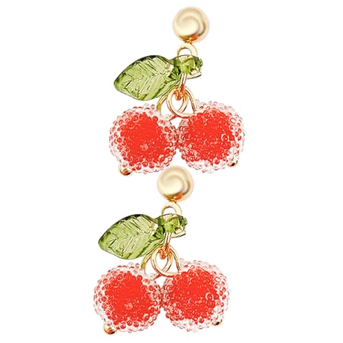 ROMISBABA Kirschohrringe Damen Ohrstecker Leichte Tropfen Ohrringe mit Hautfreundlich Eleganter Modeschmuck für Alltag und Party für Frauen und Mädchen von ROMISBABA