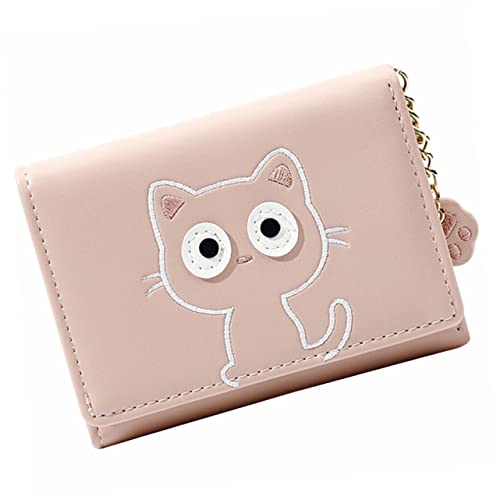 ROMISBABA Kleine Brieftasche für Damen Süßes Katzen Design PU mit Reißverschluss für Kreditkarten Münzen Ausweise Reisen von ROMISBABA