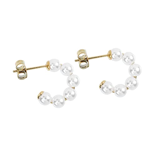 ROMISBABA Kleine Creolen mit Kunstperlen Ohrstecker für Damen Vielseitiger Schmuck für Partys Hochzeiten Geburtstage und Besondere Anlässe ROMISBABA Kleine Creolen mit Kunstperlen Ohrstecker für Damen Vielseitiger Schmuck für Partys Hochzeiten Geburtstage und Besondere Anlässe von ROMISBABA