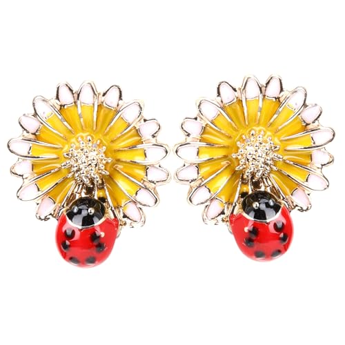 ROMISBABA Kleine Ohrringe Damen Ohrstecker mit Marienkäfer und Blumenmotiv Leichte Trendige Studs Modischer Schmuck für Alltag und Besondere Anlässe ROMISBABA Kleine Ohrringe Damen Ohrstecker mit Marienkäfer und Blumenmotiv Leichte Trendige Studs Modischer Schmuck für Alltag und Besondere Anlässe von ROMISBABA