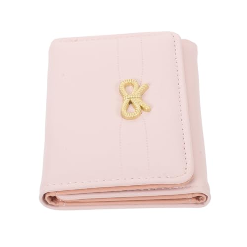 ROMISBABA Koreanische Damen Mini Geldbörse Kurz mit Reißverschluss Kleine Münztasche und Kartenhalter Modisch Kompakt Großem Fassungsvermögen Langlebig für Alltag und Unterwegs Rosa von ROMISBABA