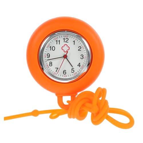 ROMISBABA Krankenschwester-taschenuhr Aus Silikon Tragbare Medizinische Uhr Zum Aufhängen Geschenkuhr Für Krankenschwestern Und Ärzte Runde Form Orange Farbe von ROMISBABA