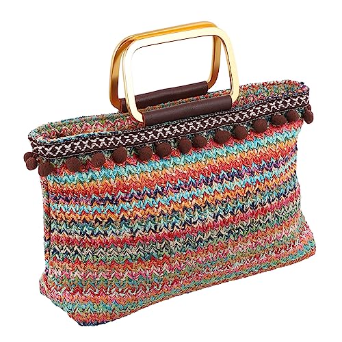 ROMISBABA Kreative Stroh Handtasche Großzügiger Gewebter für Ausflüge Robustes Design für Strand Freizeit Vielseitig Einsetzbar Funktional ROMISBABA Kreative Stroh Handtasche Großzügiger Gewebter für Ausflüge Robustes Design für Strand Freizeit Vielseitig Einsetzbar Funktional von ROMISBABA
