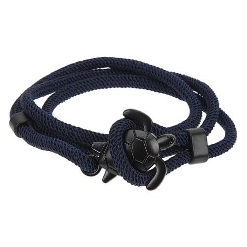 ROMISBABA Kreatives Schildkröten Armband aus Geflochtenem Seil Verstellbar für Damen und Herren Modisches Schmuckstück mit Maritimem Design Elegantes Accessoire für Alltag und von ROMISBABA