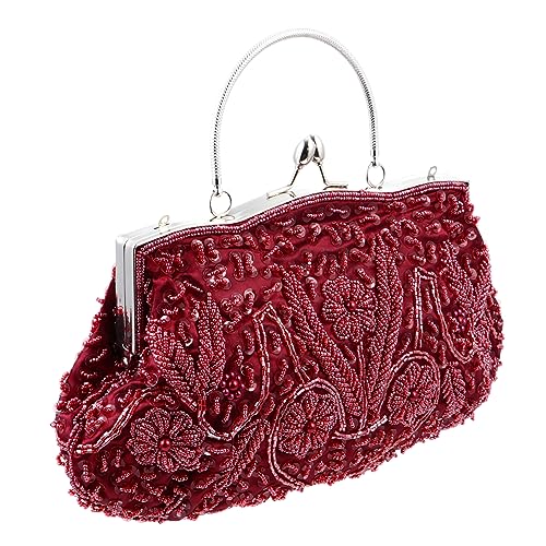 ROMISBABA Künstliche Clutch Abendtasche Elegante Handgefertigte Retro-Tasche Für Frauen Party-geldbörse Bankett-geldbörse Für Freundin Und Ehefrau von ROMISBABA