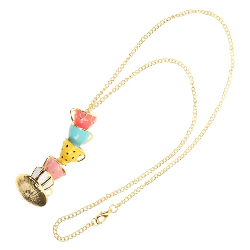 ROMISBABA Lange Emaillierte Teetassen Halskette mit Anhänger Pulloverkette für Damen Langlebiger Schmuck zu Geburtstag Valentinstag und Festlichen Anlässen von ROMISBABA