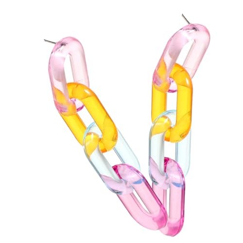 ROMISBABA Lange Paperclip Dangle Ohrringe aus Leichte Transparente Kettenglied Ohrringe für Frauen Modischer Schmuck zum Festival Party und Alltag Perfektes für Freundin und Familie von ROMISBABA