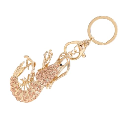 ROMISBABA Metall-schlüsselanhänger Zur Dekoration Schlüsselanhänger- in Garnelenform Mit Strasssteinen von ROMISBABA