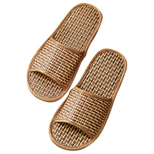 ROMISBABA Gewebte Hausschuhe Für Damen Herren Atmungsaktive Sommerschuhe Hausschuhe Für Sommer Leicht Und Kühl Für Schlafzimmer Wohnzimmer Garten von ROMISBABA