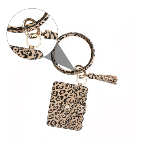 ROMISBABA Leopard Muster Schlüsselanhänger Tasche aus PU Material mit Fransen Handgelenkband Leichte Kleine Umhängetasche Modisches Accessoire für Alltag und Reisen ROMISBABA Leopard Muster Schlüsselanhänger Tasche aus PU Material mit Fransen Handgelenkband Leichte Kleine Umhängetasche Modisches Accessoire für Alltag und Reisen von ROMISBABA