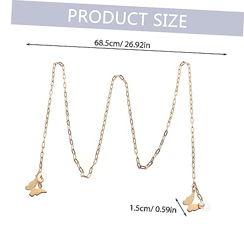 ROMISBABA Lost Earphone Kette Metall mit Schmetterlingsanhänger Universelle Kabellose Ohrhörer Halteschnur für Frauen und Mädchen Langlebig Praktisch und Einfach zu Verwenden von ROMISBABA