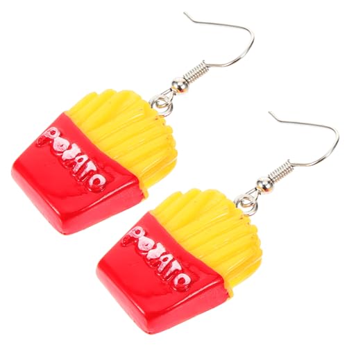 ROMISBABA Lustige Ohrstecker Frauen Resin Pommes Frites Design Handgefertigte Ohrringe Cartoon Schmuck für Partys Alltag Alltagsschmuck von ROMISBABA