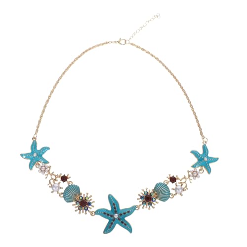 ROMISBABA Meeresstern Strandanhänger Halskette Leichter Legierungs Schmuck für Damen Boho Sommerstil Vielseitiges Accessoire für Strandpartys und Küstenlook von ROMISBABA