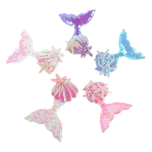 ROMISBABA Meerjungfrauenschwanz-haarnadeln Mit Pailletten – 5 Stück – Lustige Haarspangen Für Mädchen von ROMISBABA