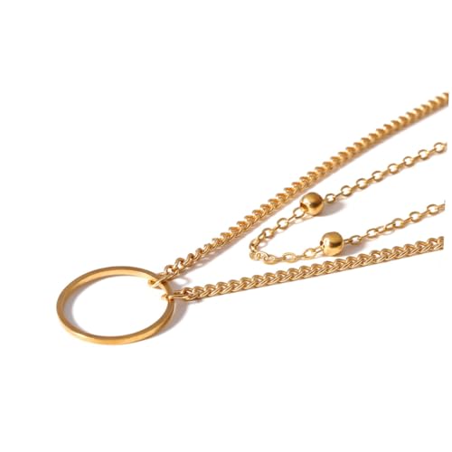ROMISBABA Mehrlagige Damen Halskette mit Geometrischem Kupferperlen Anhänger Vielseitige Statement Kette für Party Alltag und Besondere Anlässe ROMISBABA Mehrlagige Damen Halskette mit Geometrischem Kupferperlen Anhänger Vielseitige Statement Kette für Party Alltag und Besondere Anlässe von ROMISBABA