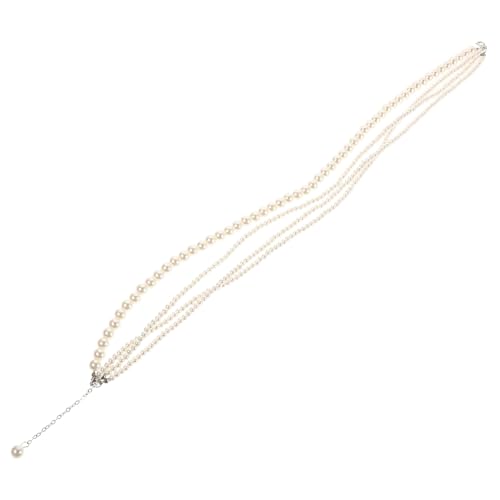 ROMISBABA Mehrreihige Perlenkette Damen Vintage Barock Stil Mehrlagige Imitationsperlen Halskette Modischer Choker für Schlüsselbein Eleganter Schmuck für Partys und Hochzeiten von ROMISBABA