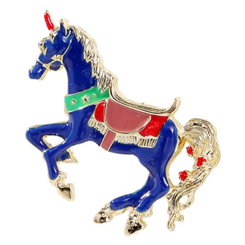 ROMISBABA Metallbrosche Pferd Tropfenöl Glücksbringer Langlebige Anstecknadel für Kleidung Rucksack Jacke Hut Schal Vielseitig für Damen und Herren von ROMISBABA
