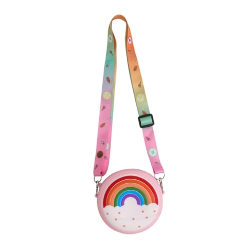 ROMISBABA Mini Crossbody Niedliche Geldbörse Süßer Münzbeutel Regenbogenrosa Verstellbarer Gurt für Strand Party Shopping Große Kapazität ROMISBABA Mini Crossbody Niedliche Geldbörse Süßer Münzbeutel Regenbogenrosa Verstellbarer Gurt für Strand Party Shopping Große Kapazität von ROMISBABA