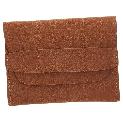 ROMISBABA Klein Und Praktisch Nubuck Geldbörse Für Damen Aus Pu-Leder Mini Geldbeutel Für Karten Münzen Und Schlüssel Für Frauen Und Mädchen Farbe Kaffee von ROMISBABA
