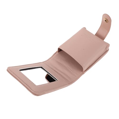 ROMISBABA Mini Kosmetiktasche Damen mit Spiegel Kleine Lippenstift Tasche mit Gesteppter Oberfläche Kompakte Make-up Bag für Reisen und Alltag Leichtes Portemonnaie für Lippenstift und von ROMISBABA