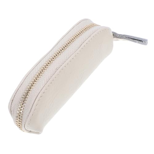 ROMISBABA Mini Münzbeutel mit Reißverschluss Japanisches Design Kleine Geldbörse für Damen Mädchen Vielseitiger Kleingeldbeutel für Münzen Schlüssel Kopfhörer Kleine Portemonnaie Weiß von ROMISBABA