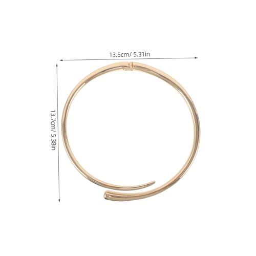 ROMISBABA Minimalist Metall Circle Collar Halskette Damen Frühling Offener Federverschluss Verstellbar Glänzend Robust Alltag Party Schmuck von ROMISBABA