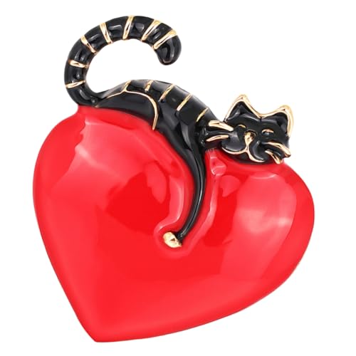 ROMISBABA Moderne Katzenbrosche aus Hochwertiger Legierung Kreativer Katzen Motiv anstecker Langlebiges Farbechtes Modeschmuck accessoire für Hemd und Kragen als Geschenk für Freunde von ROMISBABA