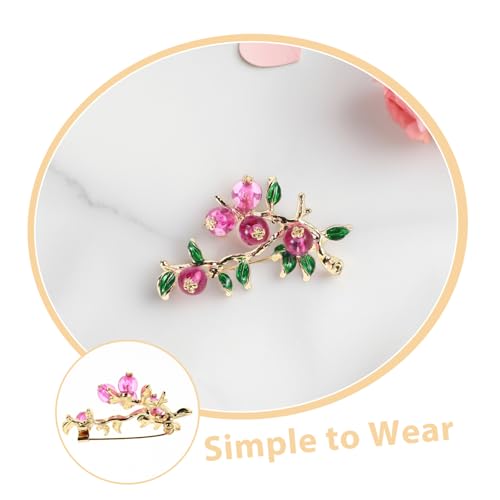 ROMISBABA Moderne Persimmon Brosche Sicherheitsnadel Robustem Zinklegierung Herbst Schmuck Accessoire für Anzug und Kleidung von ROMISBABA