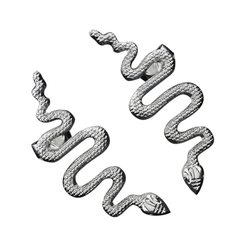ROMISBABA Moderne Silberne Ohrclips im Einzigartigen Schlangen Design Leichte Trendige Ohrstecker für Damen Ohrknochen Clips Auffälliger Schmuck für Eleganten Look von ROMISBABA