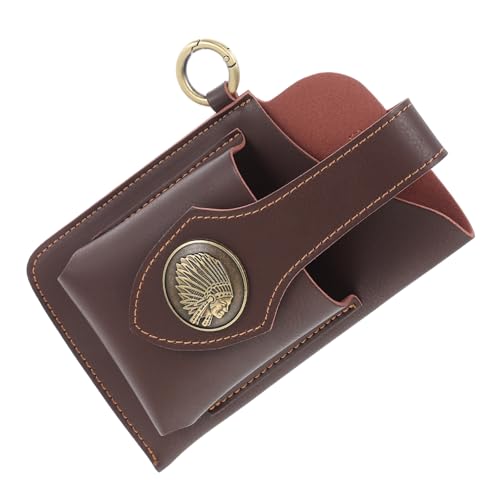 ROMISBABA Multifunktionale Outdoor Hüfttasche aus Robustem Pu Kleine Gürteltasche für Herren Praktische Lauf Wandertasche für Reisen Wandern und Alltag Braune Bauchtasche von ROMISBABA