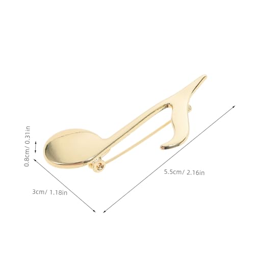 ROMISBABA Musiknoten Brosche Damen Herren Anstecknadel Goldfarben Elegant Veredelt Vielseitig für Kleidung Taschen Hüte für Musikliebhaber von ROMISBABA