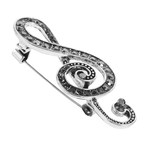 ROMISBABA Strass Brosche Für Frauen Musikalische Noten Brosche Anstecknadel Mit Elegantem Design Für Kleidung Taschen Und Rucksäcke Langlebig Und Farbecht von ROMISBABA