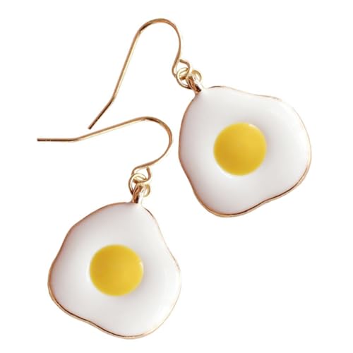 ROMISBABA Niedliche Ohrstecker Damen Poached Egg Ohrschmuck Hautfreundlich Leicht Tragbar Alltagsstil Geschenkidee für Mädchen und Frauen von ROMISBABA