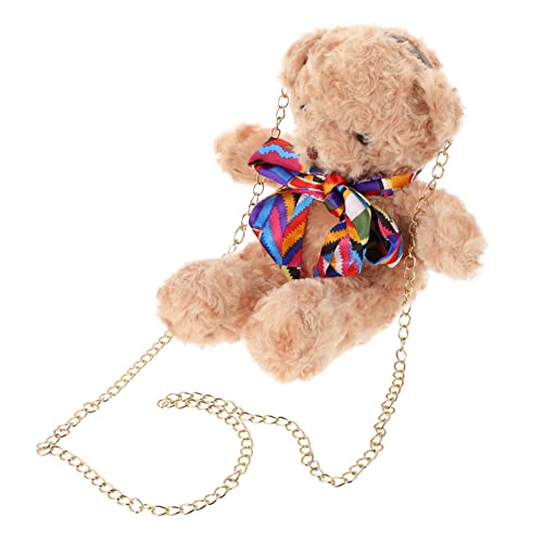 ROMISBABA Crossbody Bag Plüschbärtasche Tierförmige Umhängetasche Einzel-schultertasche Mit Reißverschluss Für Mädchen Zum Aufbewahren Von Süßigkeiten Und Anderen Gegenständen von ROMISBABA