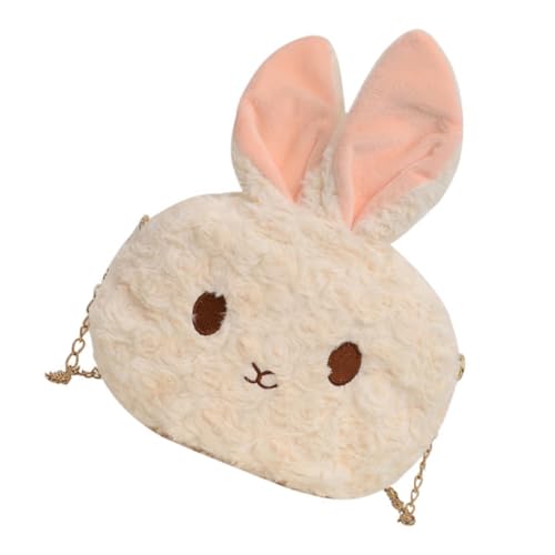 ROMISBABA Niedliche Umhängetasche mit Plüsch kaninchenmotiv Leichte Crossbody Bag aus Weichem Material Praktische Schultertasche für Mädchen Langlebig und Handlich für Kleingeld und von ROMISBABA
