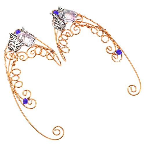 ROMISBABA Non piercing Ear für Damen Handgefertigte Elfen Ohrclips Modische Statement Ohrklemmen Zarte Ohrringe für Ohrlochfreie Ohren Langlebig und Elegant für Alltag und Party von ROMISBABA