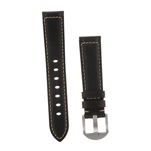 ROMISBABA Ölwachs Uhrenarmband Herren Damen Robustes Flexibles Echtleder Armband mit Edelstahlverschluss Passend für Alltag Sport und Business von ROMISBABA