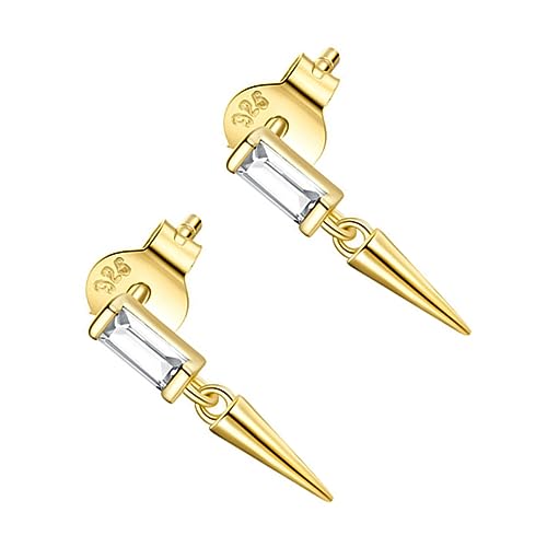 ROMISBABA Ohrstecker Damen mit Zirkonia Geometrisch Goldplattiert Modisch Elegant für Party und Alltag Schmuck für Frauen von ROMISBABA