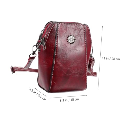 ROMISBABA PU Crossbody Handytasche Damen Kleine Umhängetasche mit Verstellbarem Riemen Kompakte Smartphone Tasche mit Reißverschluss Modische Mini Geldbörse für Alltag Reisen und Shopping von ROMISBABA