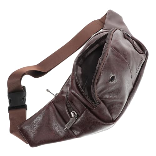ROMISBABA PU Hüfttasche Multifunktionale Gürteltasche für Damen Herren für Reisen Hellbraun Langlebig von ROMISBABA
