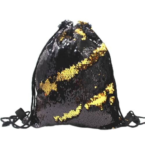 ROMISBABA Pailletten-Rucksack Mit Kordelzug Polyester-sackpack Wendbares Design Für Shopping-Festivals von ROMISBABA