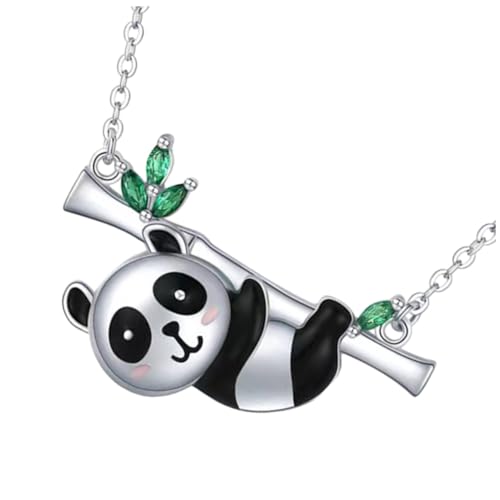 ROMISBABA Panda Halskette Für Frauen Metall Mit Anhänger Schlüsselbeinkette Halsschmuck Für Mädchen Für Besondere Anlässe von ROMISBABA