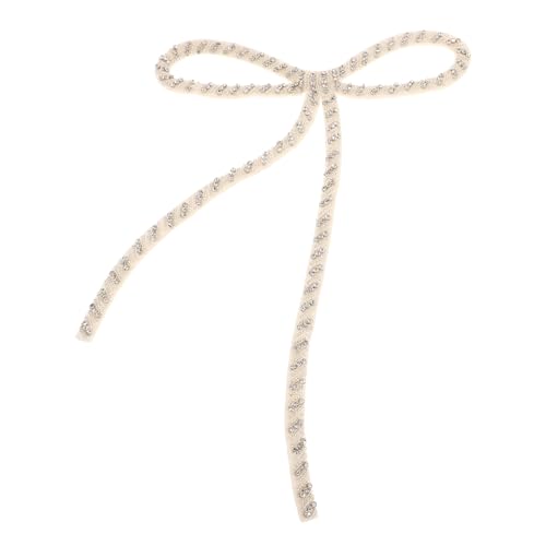 ROMISBABA Perlen Schleife für Hochzeitskleider Große Dekorative Schleifen für DIY Projekte Raffinierte Kragenverzierung für Abendgarderobe Vielseitige Schmuckkomponente von ROMISBABA