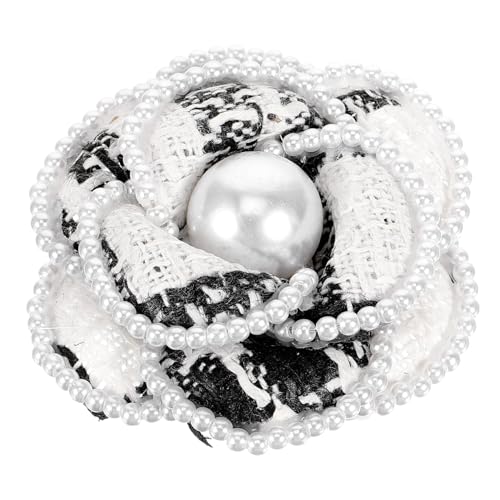 ROMISBABA Perlenbesetzte Kamelien Brosche für Damen Stoffblume mit Pin Vielseitiger Anstecker für Kleidung Schals Taschen und Rucksäcke Langlebig und Stilvoll für Anzüge und Festliche von ROMISBABA
