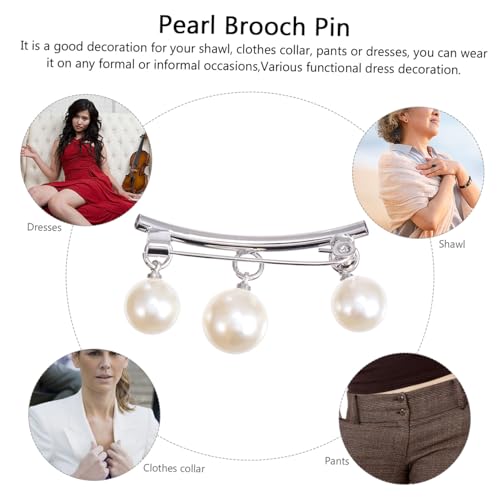 ROMISBABA Perlenbrosche als Taillenverschluss und Anstecknadel Dekorative Schmuckbrosche für Kleidung Vielseitig für Kleider Mäntel Schals für Hochzeiten und Partys von ROMISBABA