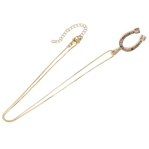 ROMISBABA Personalisierte Damen Halskette mit Goldfarbenem Anhänger Modischer Schmuck mit Zirkonia Mikroeinfassung Kette für Geburtstag und Besondere Anlässe von ROMISBABA