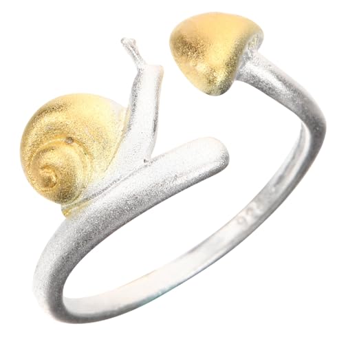 ROMISBABA Verstellbarer Frauenring Eleganter Pilz Schneckenring Für Damen Stilvoller Statement-ring Aus Hautfreundlichem Kupfer Für Hochzeit Party Und Besondere Anlässe von ROMISBABA